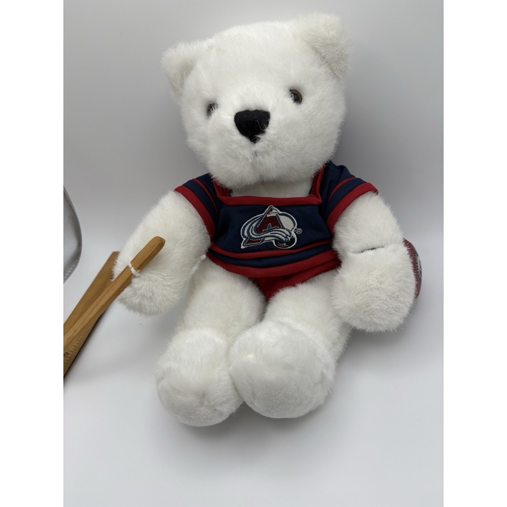 Altitude Authentics Colorado Avalanche NHL Hockey Plush White Bear 15 Inch Toy